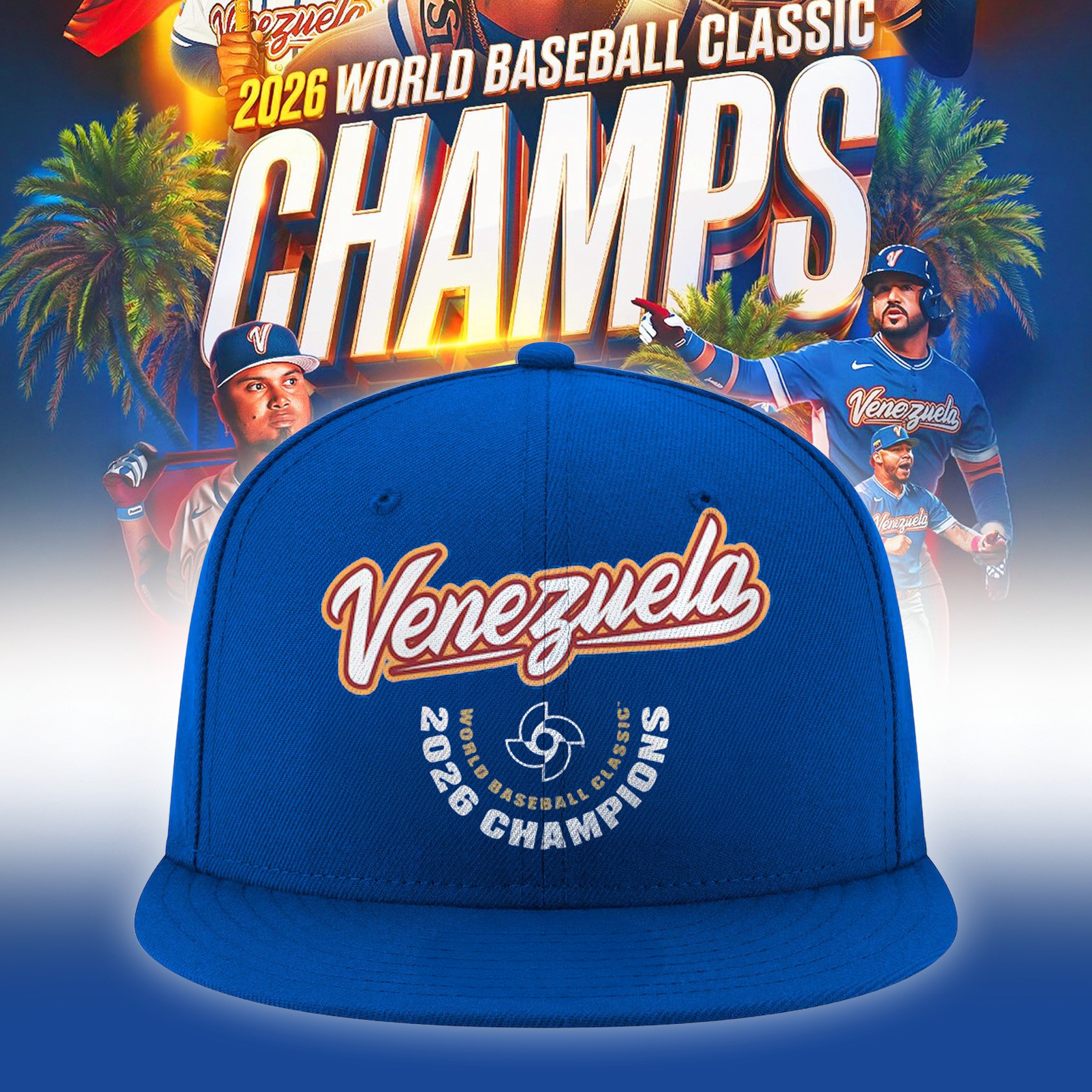 Venezuela 2026 World Baseball Classic Champions Hat Venezuela 2026 WBC Merch Venezuela 2026 World Baseball Classic Champions Hat Venezuela 2026 WBC Merch - Image 1