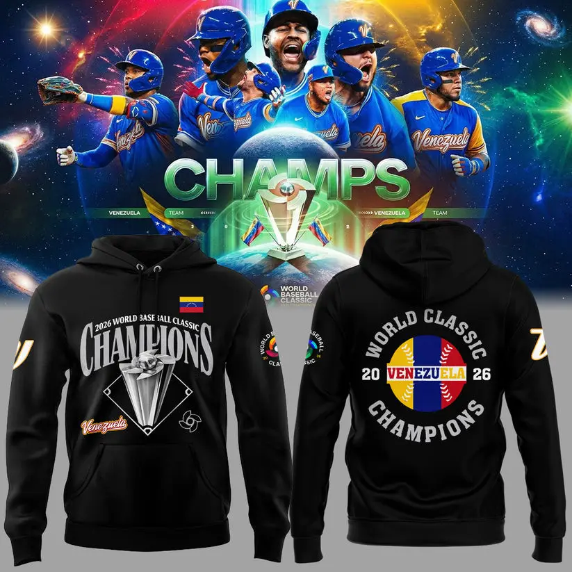 Venezuela 2026 World Baseball Classic Champions Hoodie Game Day Hooded Sweatshirt