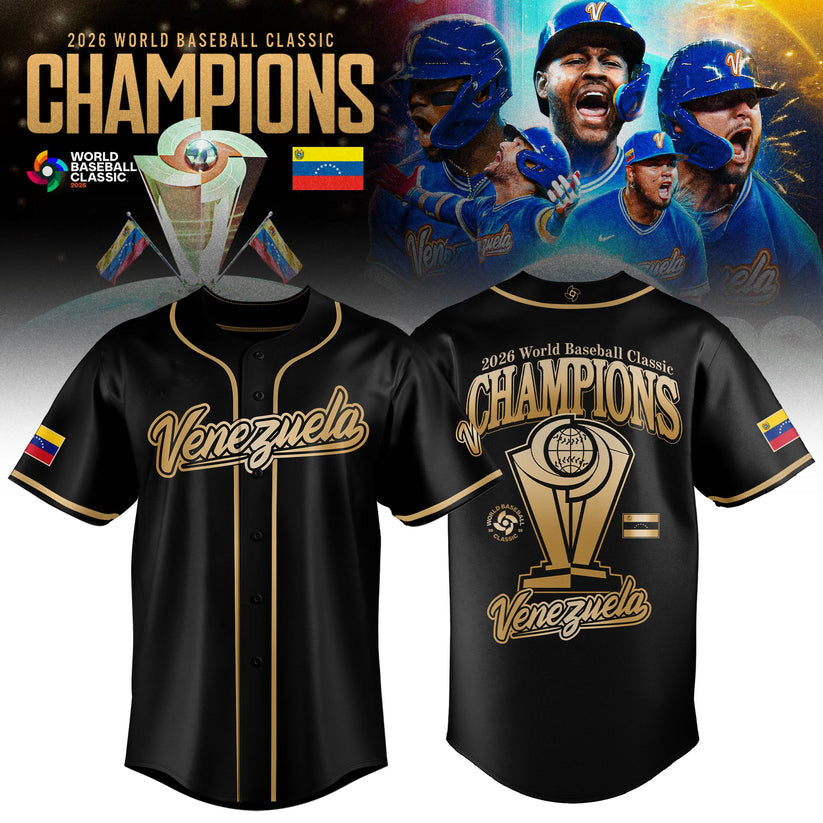 Venezuela 2026 World Baseball Classic Champions Jersey Baseball Merch Game Day Gift Idea