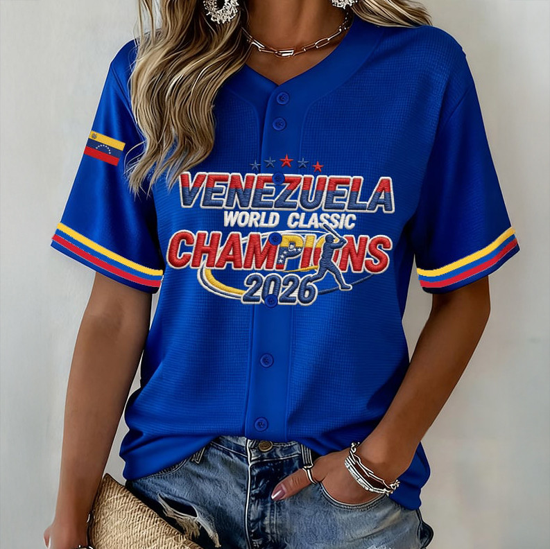 Venezuela 2026 World Baseball Classic Champions Jersey Venezuela Baseball National Team Merch