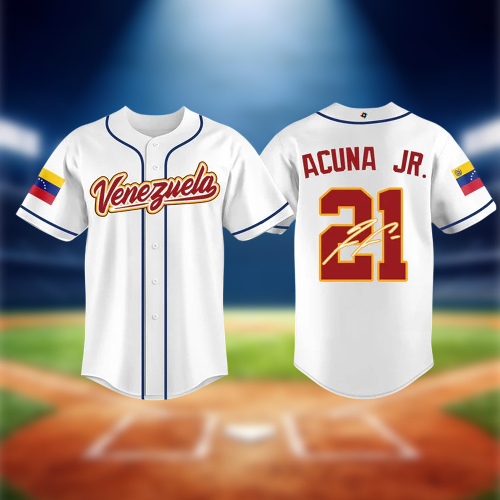Venezuela 2026 World Baseball Classic Jersey Ronald Acuña Jr Game Day Clothing