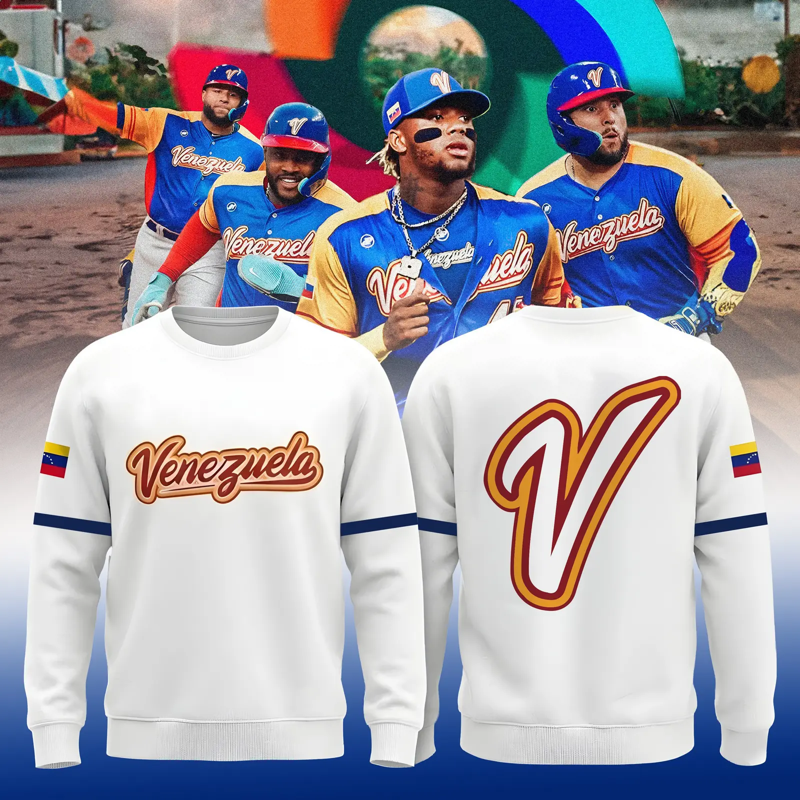 Venezuela 2026 World Baseball Classic Sweatshirt 2026 WBC Apparel Best Gift For Baseball Dad Venezuela 2026 World Baseball Classic Sweatshirt 2026 WBC Apparel Best Gift For Baseball Dad - Image 1