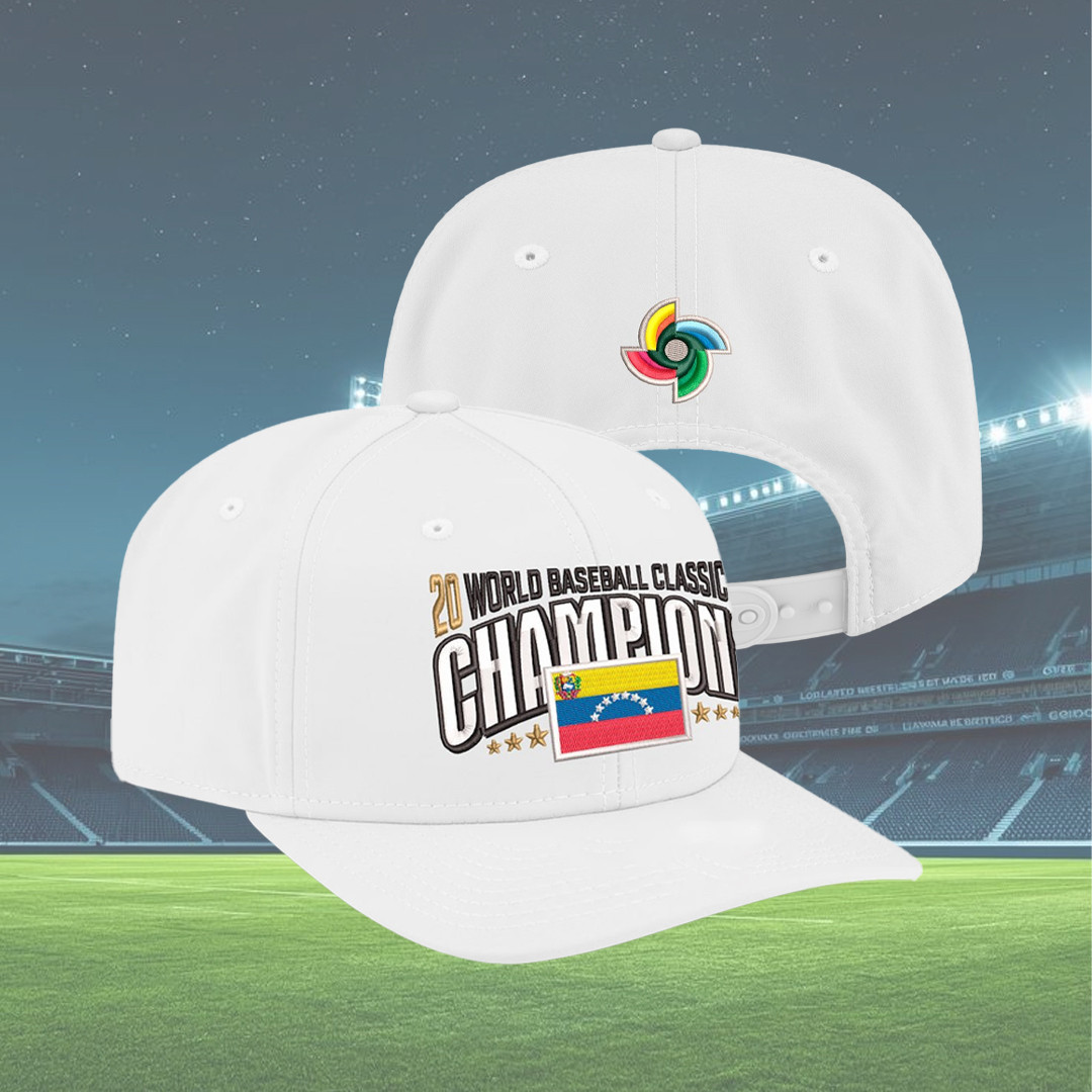 Venezuela Baseball 2026 World Baseball Classic Champions Locker Room Hat Embroidered Venezuela Baseball 2026 World Baseball Classic Champions Locker Room Hat Embroidered - Image 1