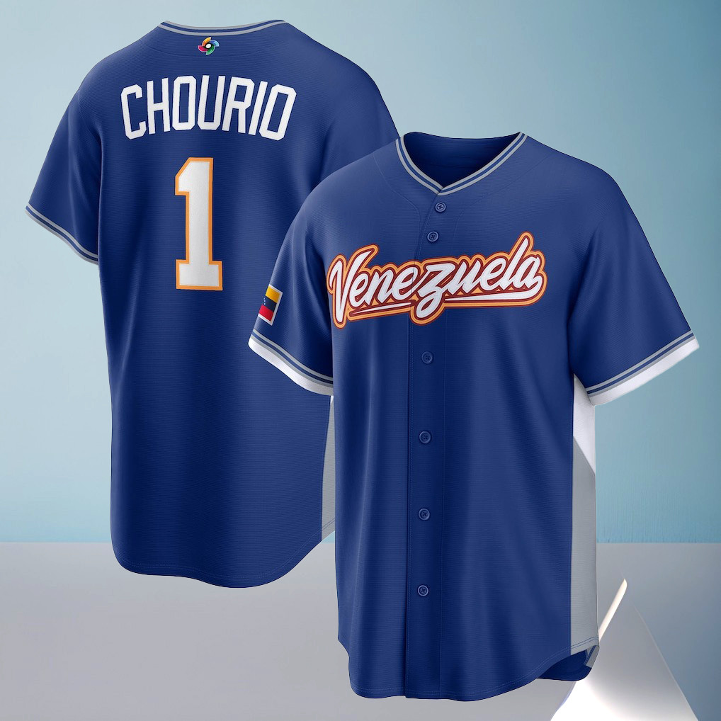 Venezuela Baseball Jackson Chourio 2026 World Baseball Classic Road Stadium Jersey Gift For Baseball Lovers