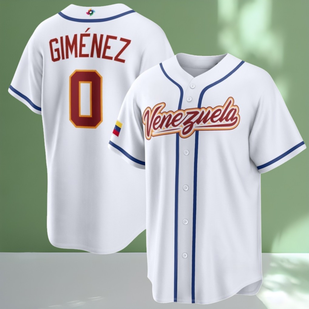 Venezuela Baseball Jersey Shirt Gimenez 0 World Baseball Classic 2026 Clothing Gift For Fans