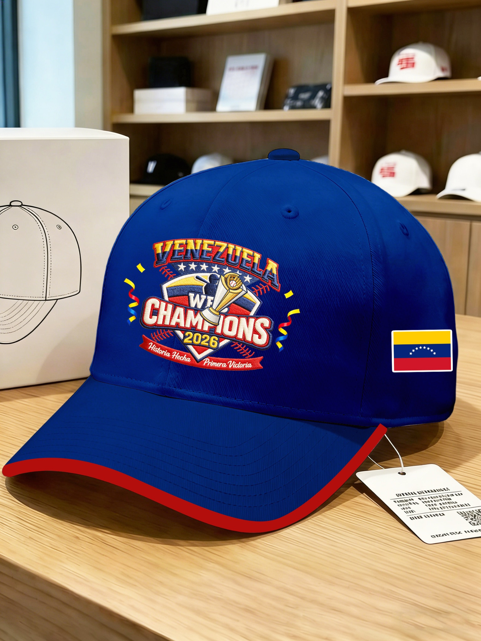 Venezuela Baseball Merch Venezuela WBC Champions 2026 Hat World Baseball Classic Merch For Fans Venezuela Baseball Merch Venezuela WBC Champions 2026 Hat World Baseball Classic Merch For Fans - Image 1