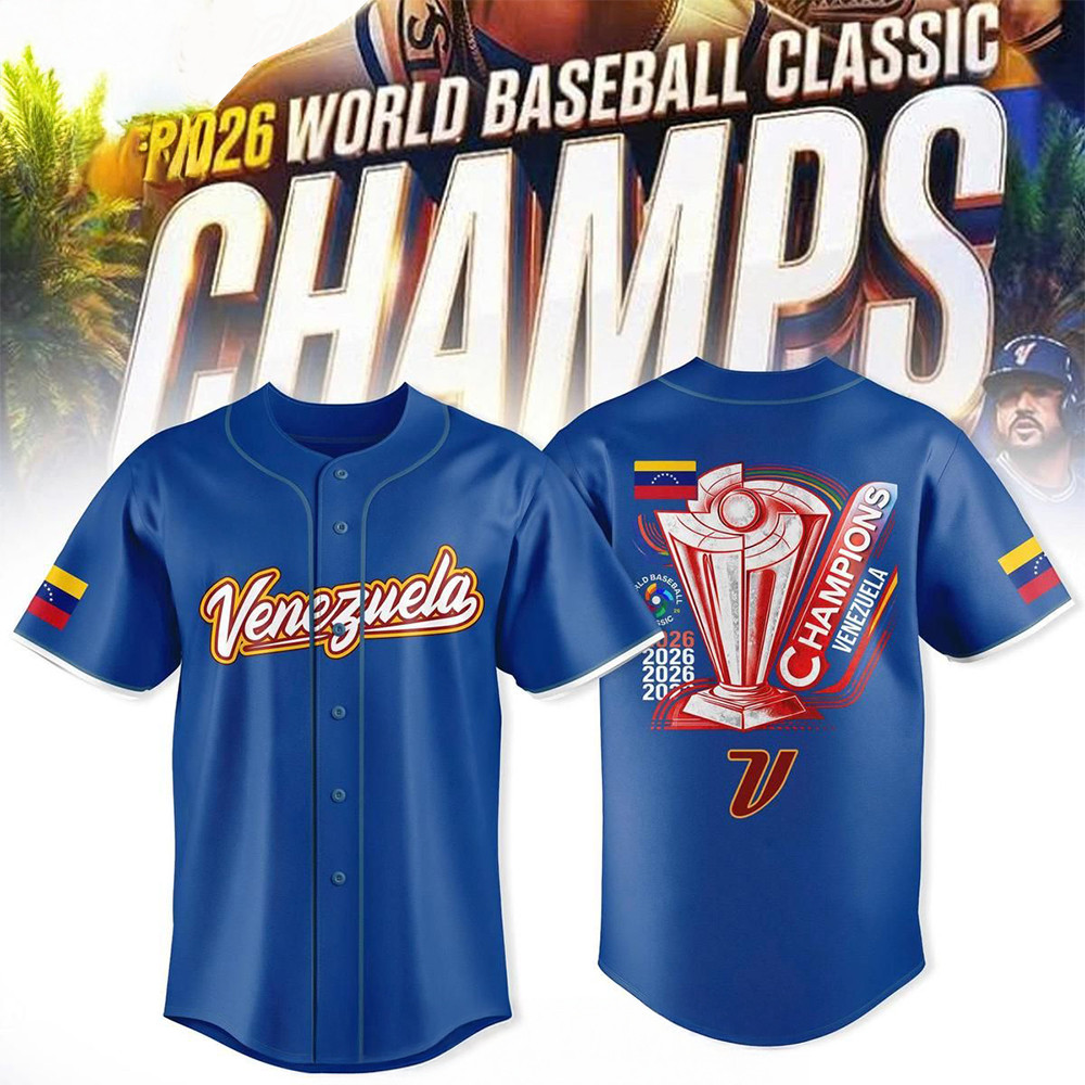 Venezuela Champions WBC 2026 Baseball Jersey Classic Champions Celebrating Presents For Fans