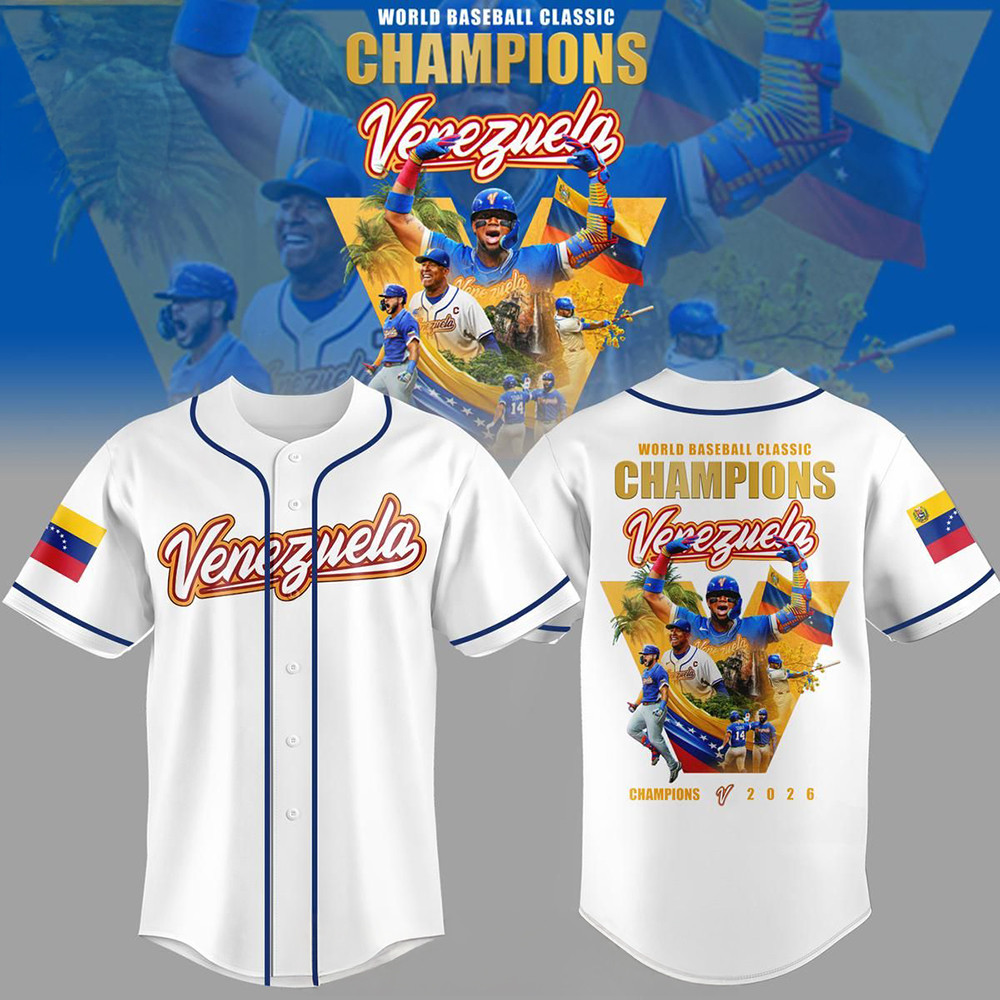 Venezuela Champions WBC 2026 Jersey Shirt History Champions Birthday Gift For Brother Venezuela Champions WBC 2026 Jersey Shirt History Champions Birthday Gift For Brother - Image 1