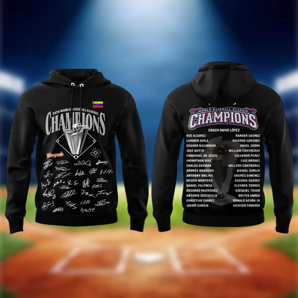 Venezuela WBC 2026 Champions Hoodie Baseball Clothing Game Day Gift For WBC Fans