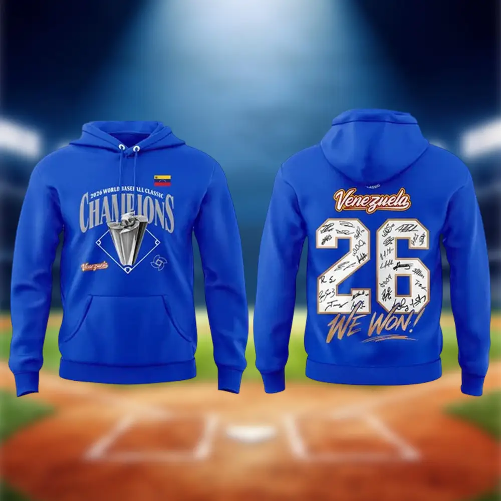 Venezuela WBC 2026 Champions Hoodie Game Day Clothing Baseball Lover Gift Venezuela WBC 2026 Champions Hoodie Game Day Clothing Baseball Lover Gift - Image 1
