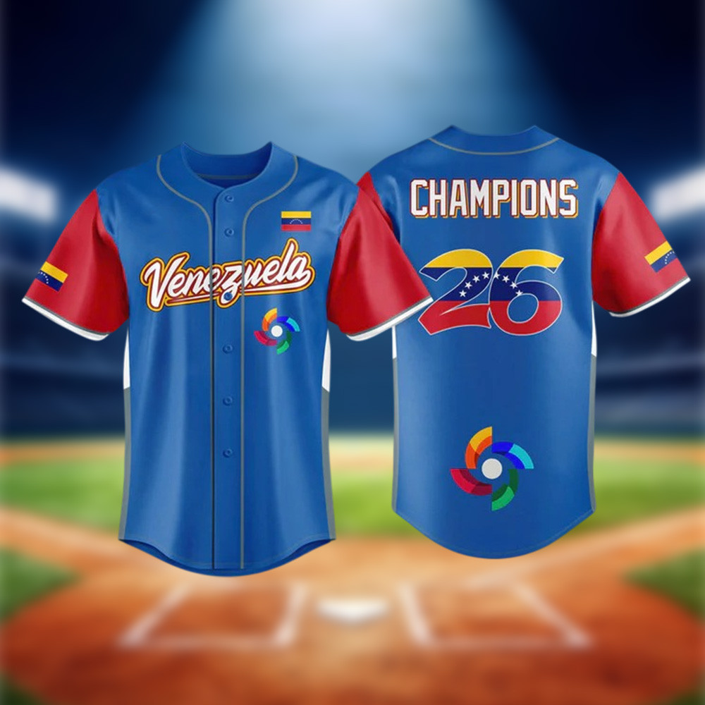 Venezuela WBC 2026 Champions Jersey World Baseball Classic Apparel Fan Gift For Men Venezuela WBC 2026 Champions Jersey World Baseball Classic Apparel Fan Gift For Men - Image 1