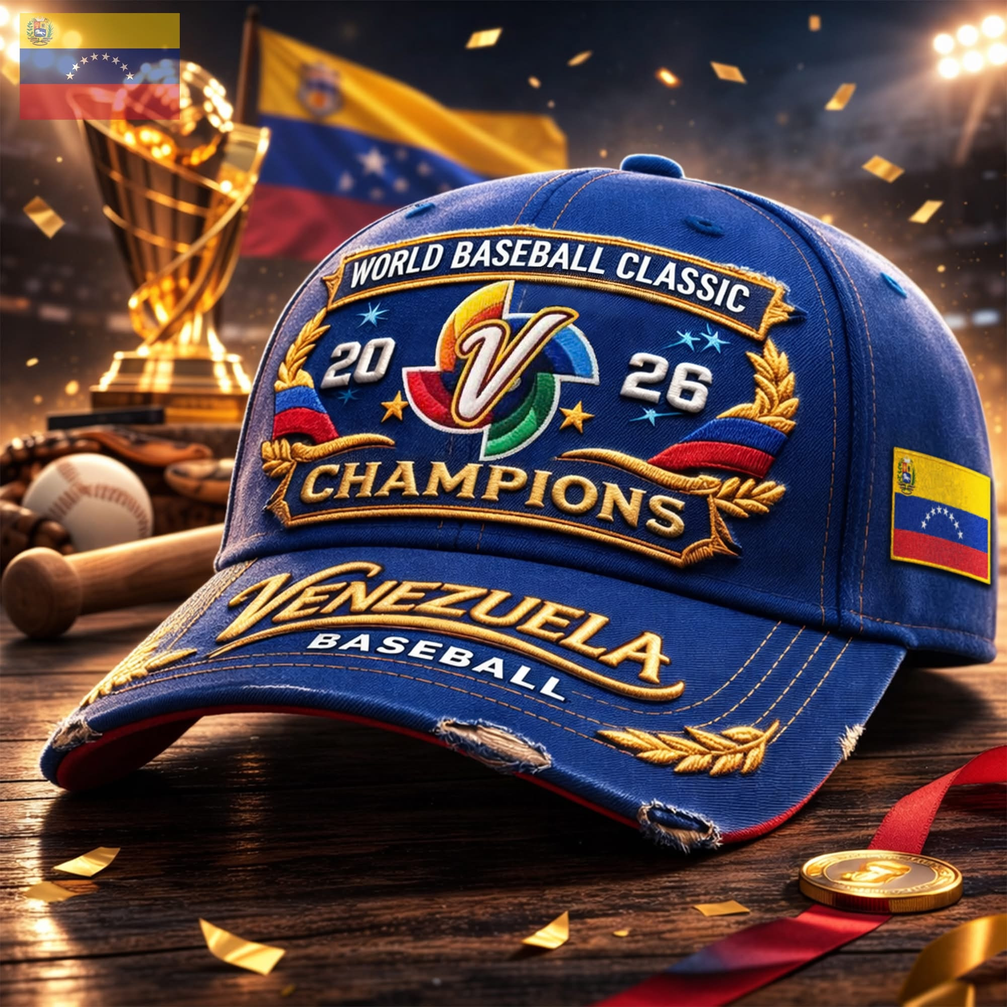 Venezuela World Baseball Classic Champions 2026 Hat Venezuela WBC 2026 Merch Venezuela Baseball