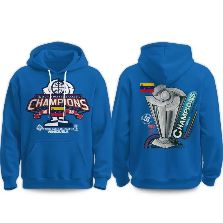 Venezuela World Baseball Classic Champions 2026 Hoodie Venezuela Baseball Merch Fan Gear