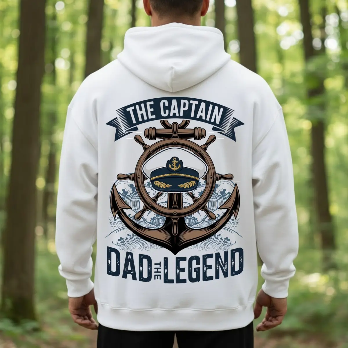 Veteran Dad The Legend Hoodie Anchor The Captain Military Apparel Gifts For Patriots Veteran Dad The Legend Hoodie Anchor The Captain Military Apparel Gifts For Patriots - Image 1