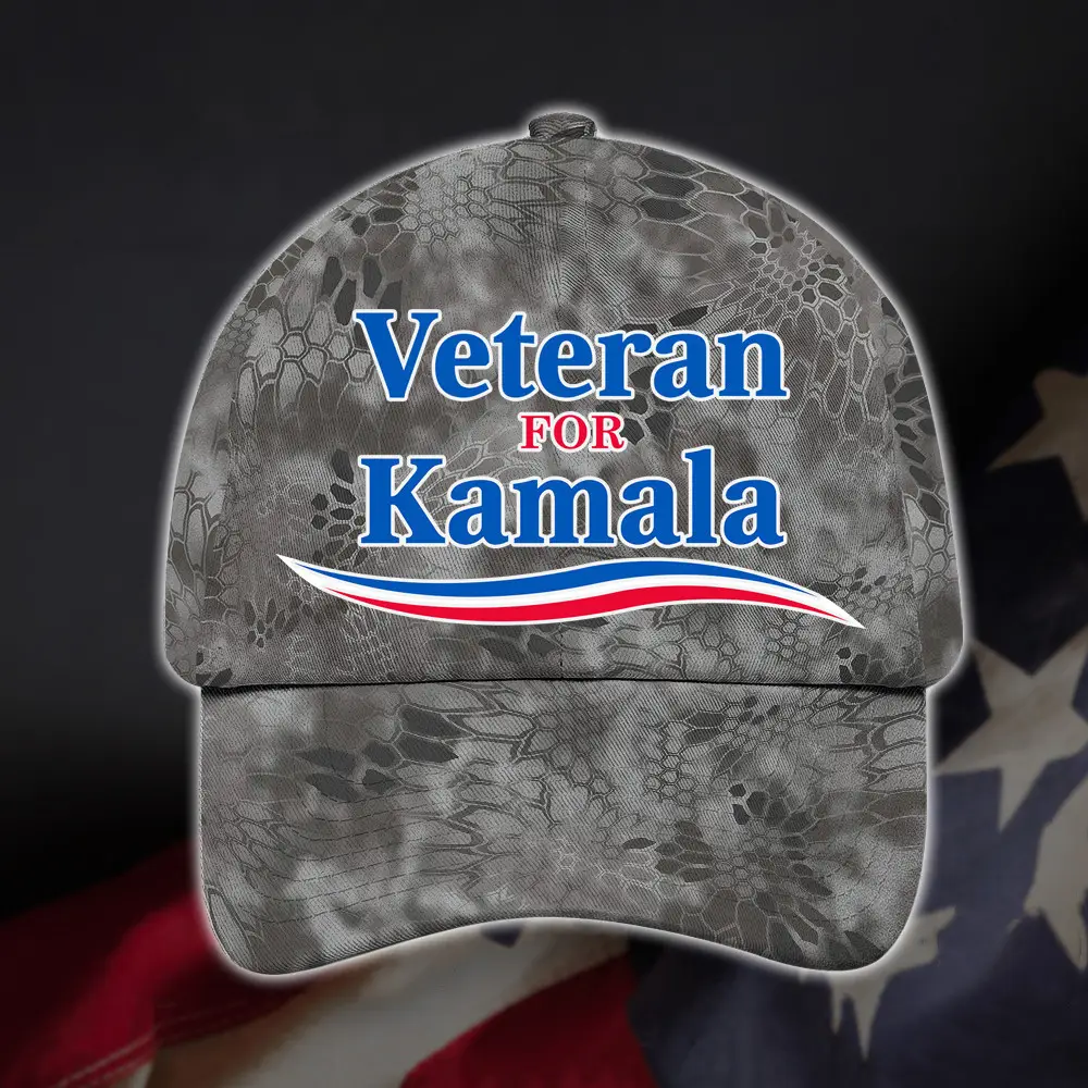 Veteran For Kamala Camo Hat Kamala Harris For President Hat Gifts For Veterans
