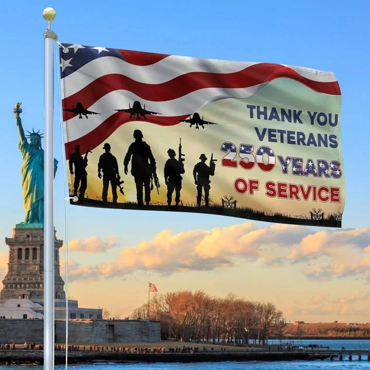 Veteran USA 250th Anniversary Flag Thank You Veterans 250 Years Of Service Flag Patriotic Gifts