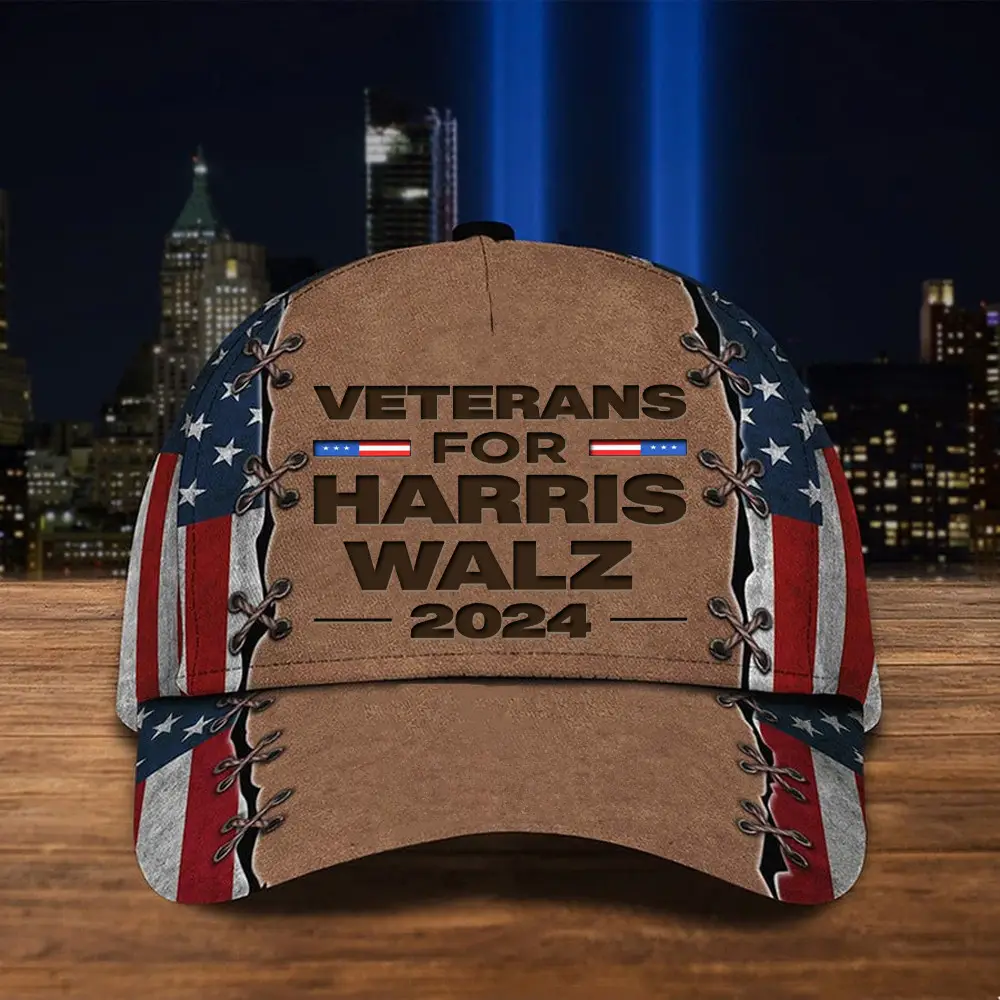 Veterans For Harris Walz 2024 Hat American Flag Harris Walz Hat Veterans Gifts Veterans For Harris Walz 2024 Hat American Flag Harris Walz Hat Veterans Gifts - Image 1