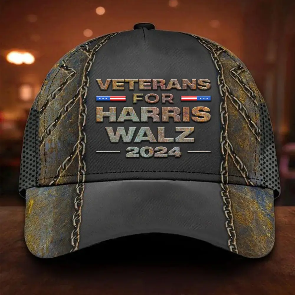 Veterans For Harris Walz 2024 Hat Old Vintage Harris Walz Hat Veterans Gift Ideas