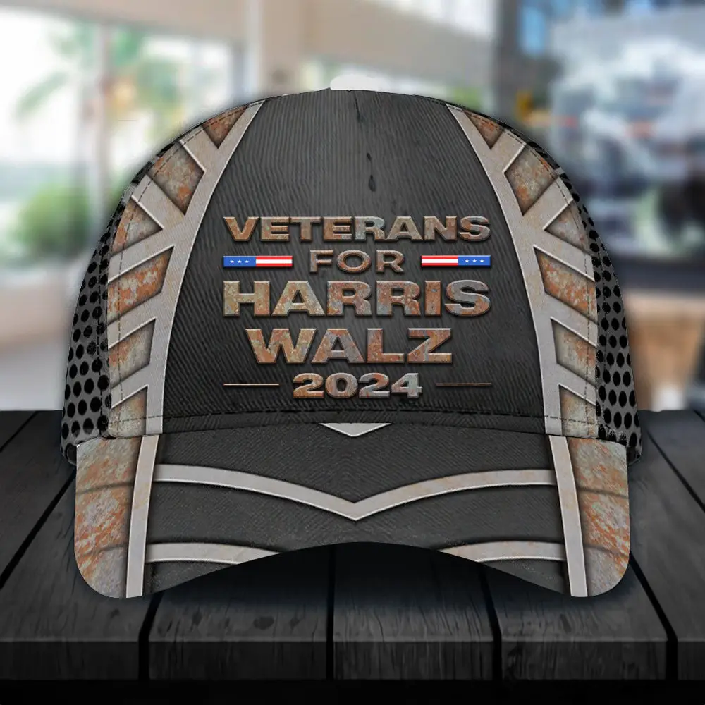 Veterans For Harris Walz 2024 Hat Pro Harris Walz Hat Patriotic Gifts For Veterans