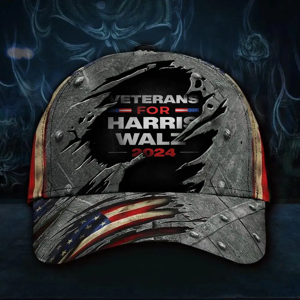 Veterans For Harris Walz 2024 Hat Retro Vintage Harris Walz Hat Gifts For Voters