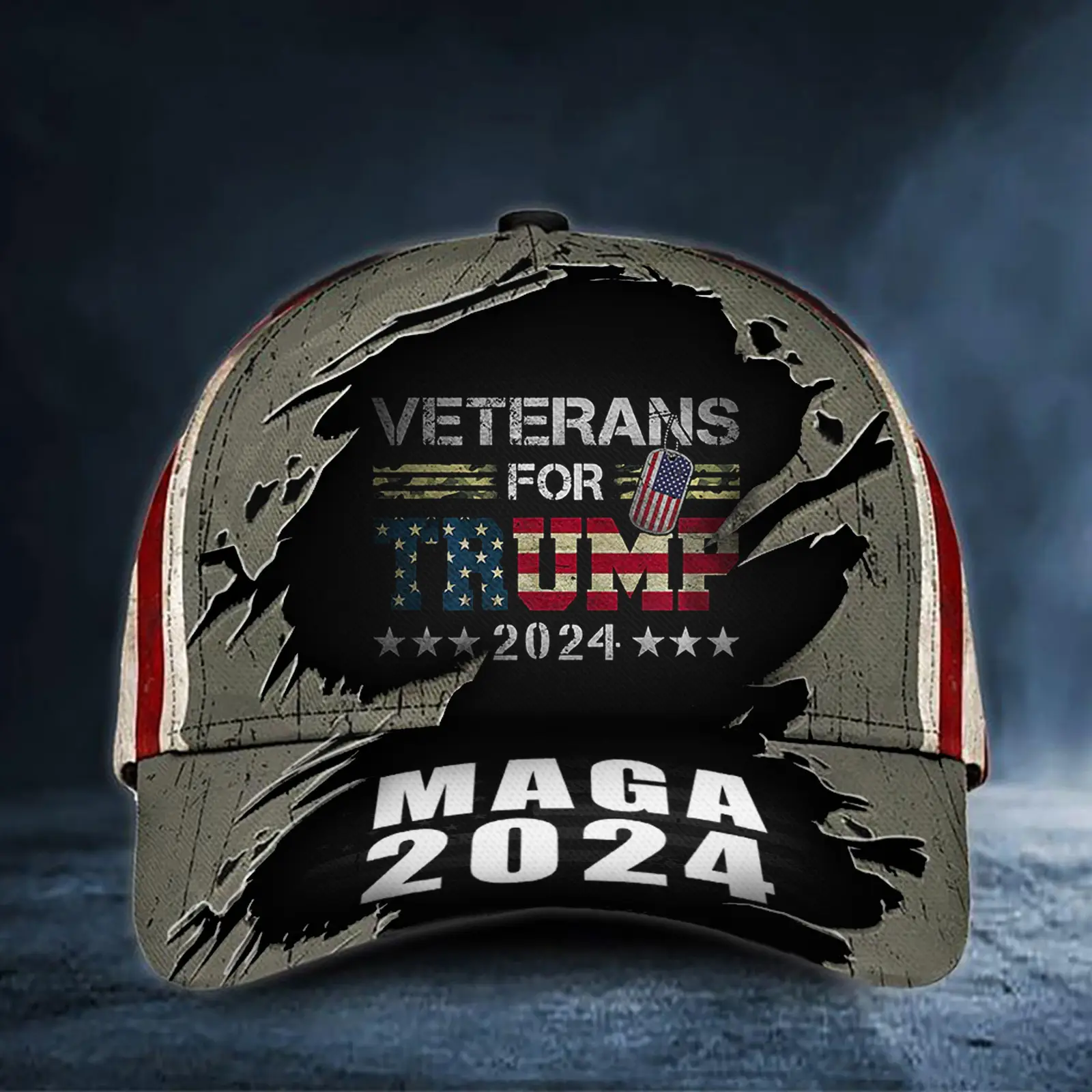Veterans For Trump 2024 Hat MAGA Donald Trump Hat Gifts For Veterans