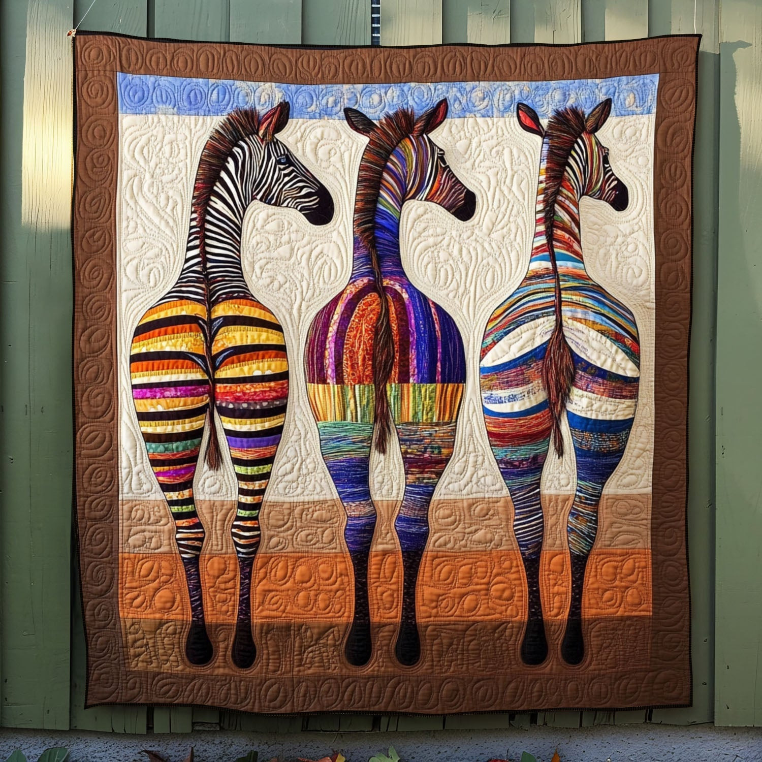 Vibrant Beast Quilted Blanket Christmas Bedroom Decor Zebra Themed Gifts Vibrant Beast Quilted Blanket Christmas Bedroom Decor Zebra Themed Gifts - Image 1