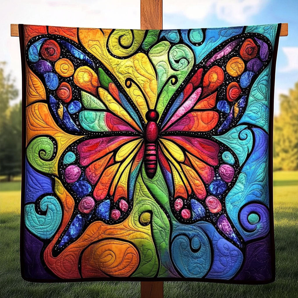 Vibrant Flight Quilted Blanket Nice Throw Blanket Butterfly Themed Birthday Gifts