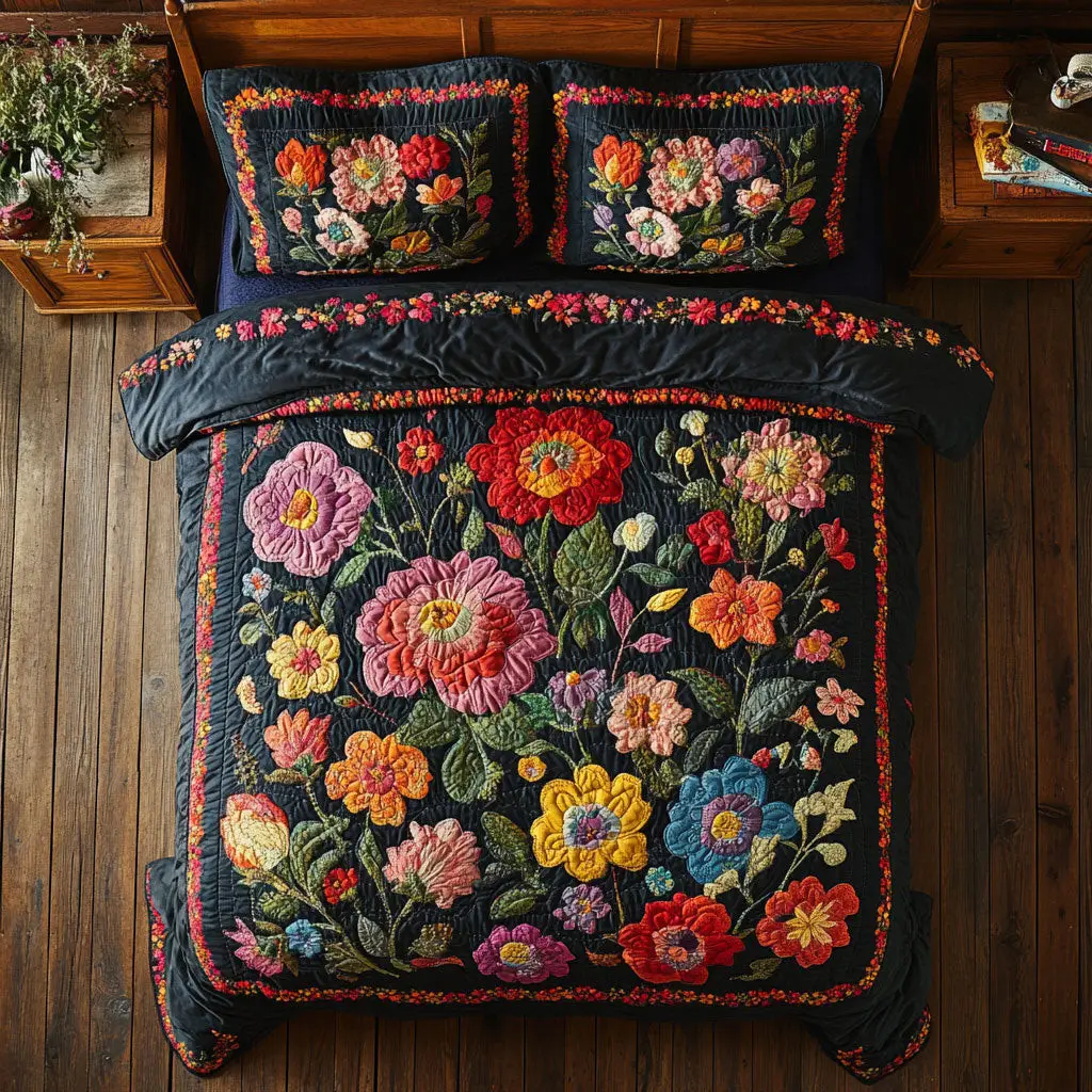 Vibrant Flower King Size Bed Set Best Luxury Sheets Vibrant Flower King Size Bed Set Best Luxury Sheets - Image 1