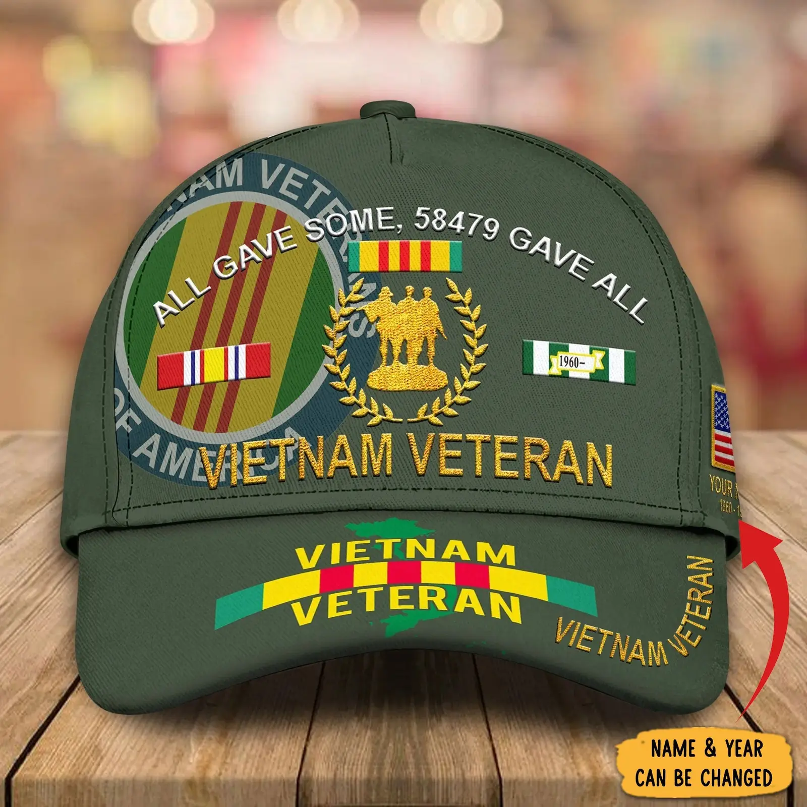 Vietnam Veteran Hat All Gave Some 58479 Gave All Patriotic Vietnam Veteran Cap Gifts -WearandDecor