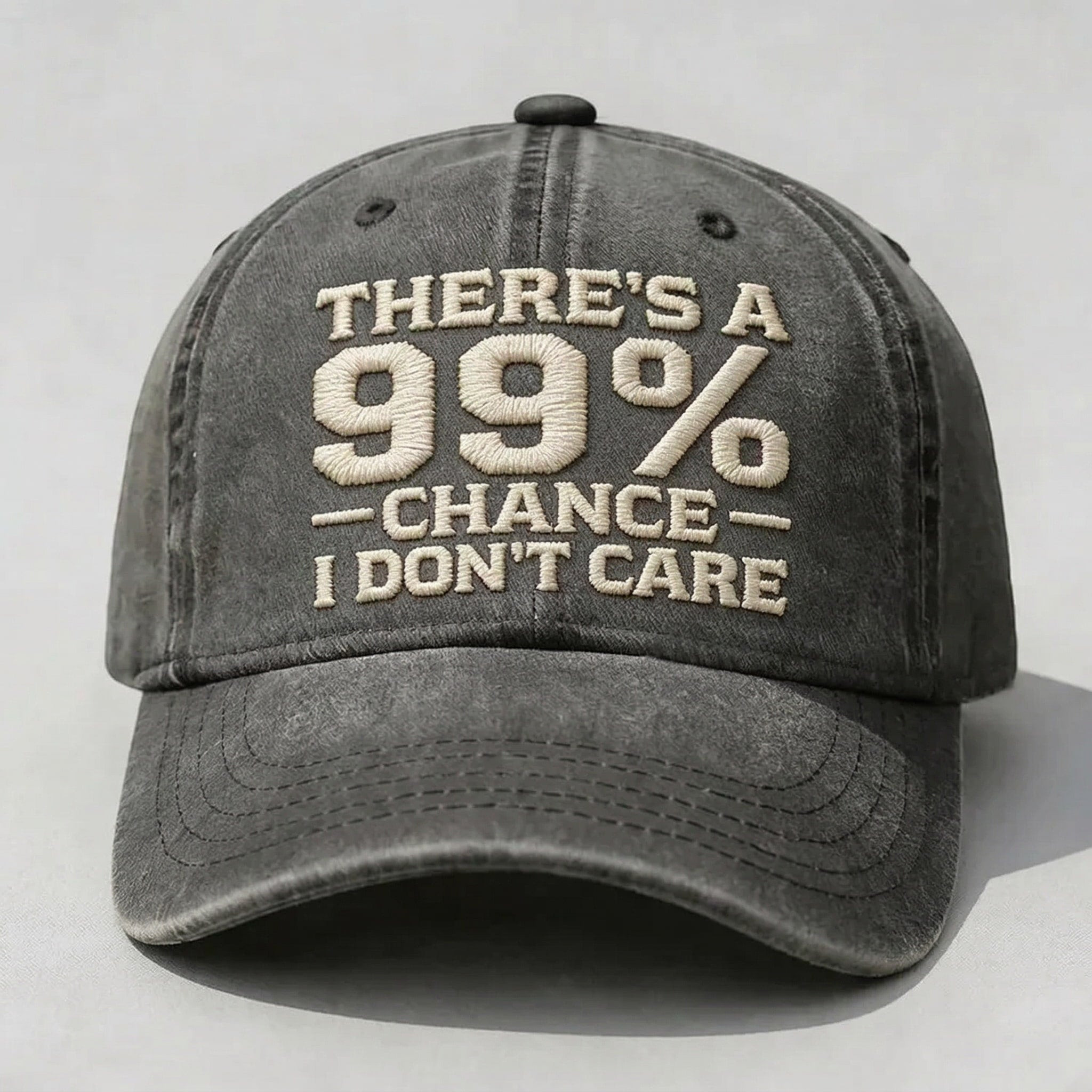 Vintage Baseball Hat Theres A 99 Chance I Dont Care Funny Special Fathers Day Gift for Him Vintage Baseball Hat Theres A 99 Chance I Dont Care Funny Special Fathers Day Gift for Him - Image 1