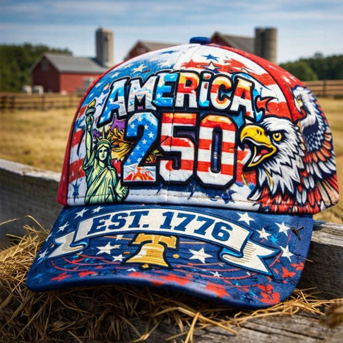 Vintage Country Style 250th Anniversary Hat Independence Day Merch July 4th Gifts