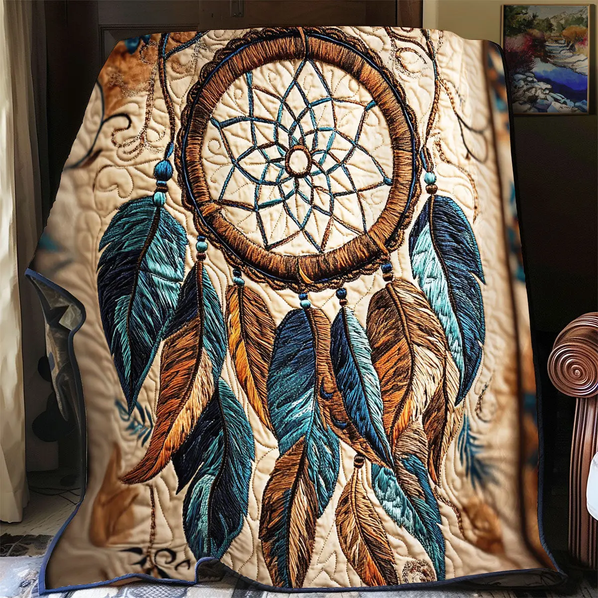 Vintage Dreamcatcher Quilt Luxury Throw Blankets Gifts For Father In Law
