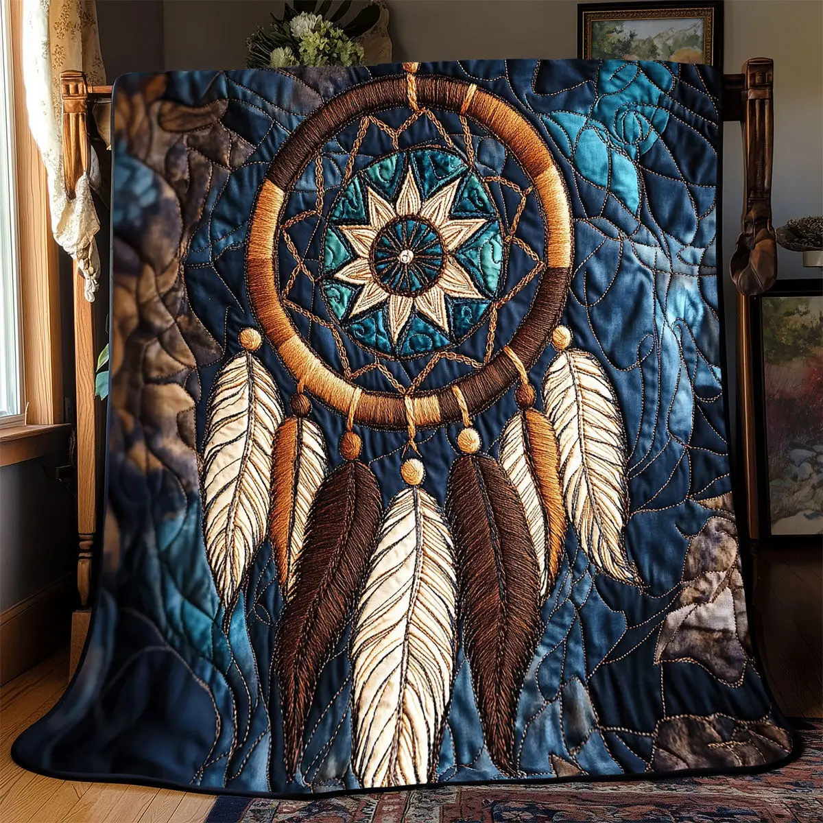 Vintage Dreamcatcher Quilt Luxury Throw Blankets Mother's Day Gifts For Daughter