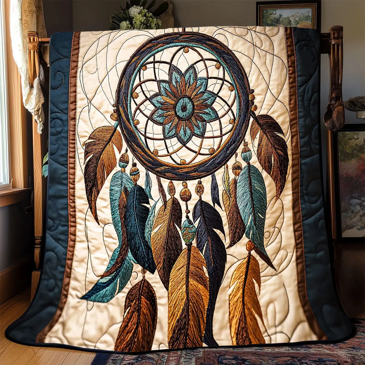 Vintage Dreamcatcher Quilt Luxury Throw Blankets Perfect Father's Day Gifts