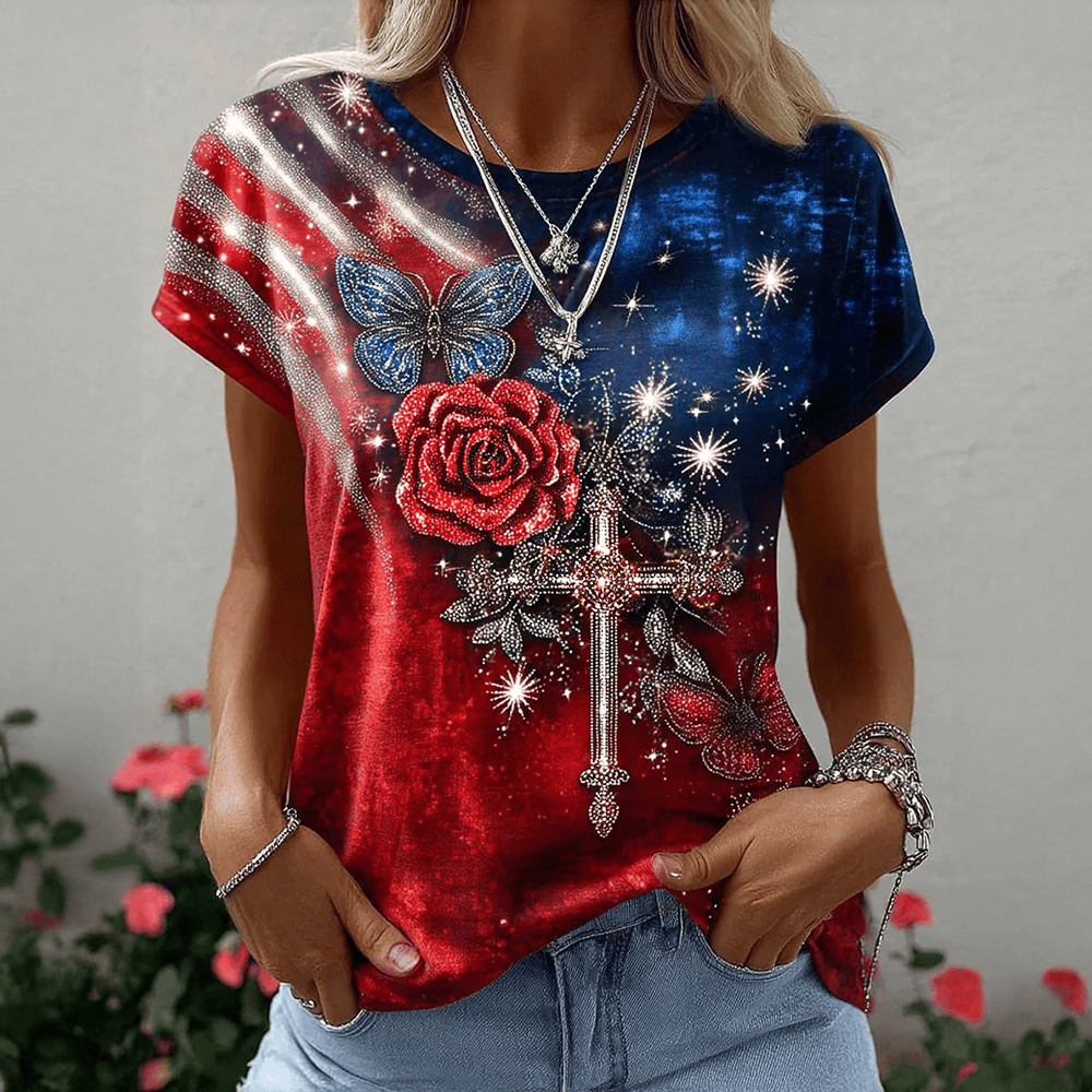 Vintage Faith American Founding 250th Anniversary T-Shirt 4th Of July Merch Patriotic Gift