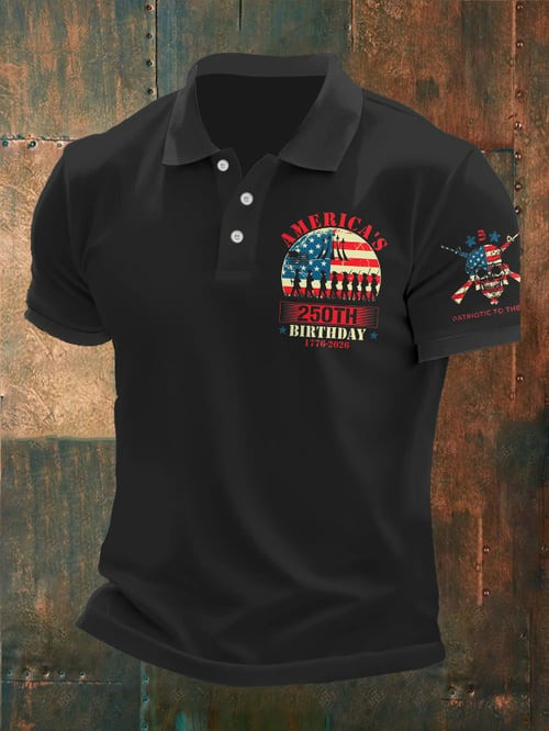 Vintage Independence T-Shirt America's 250Th Birthday Patriotic Clothes Gift For Dad