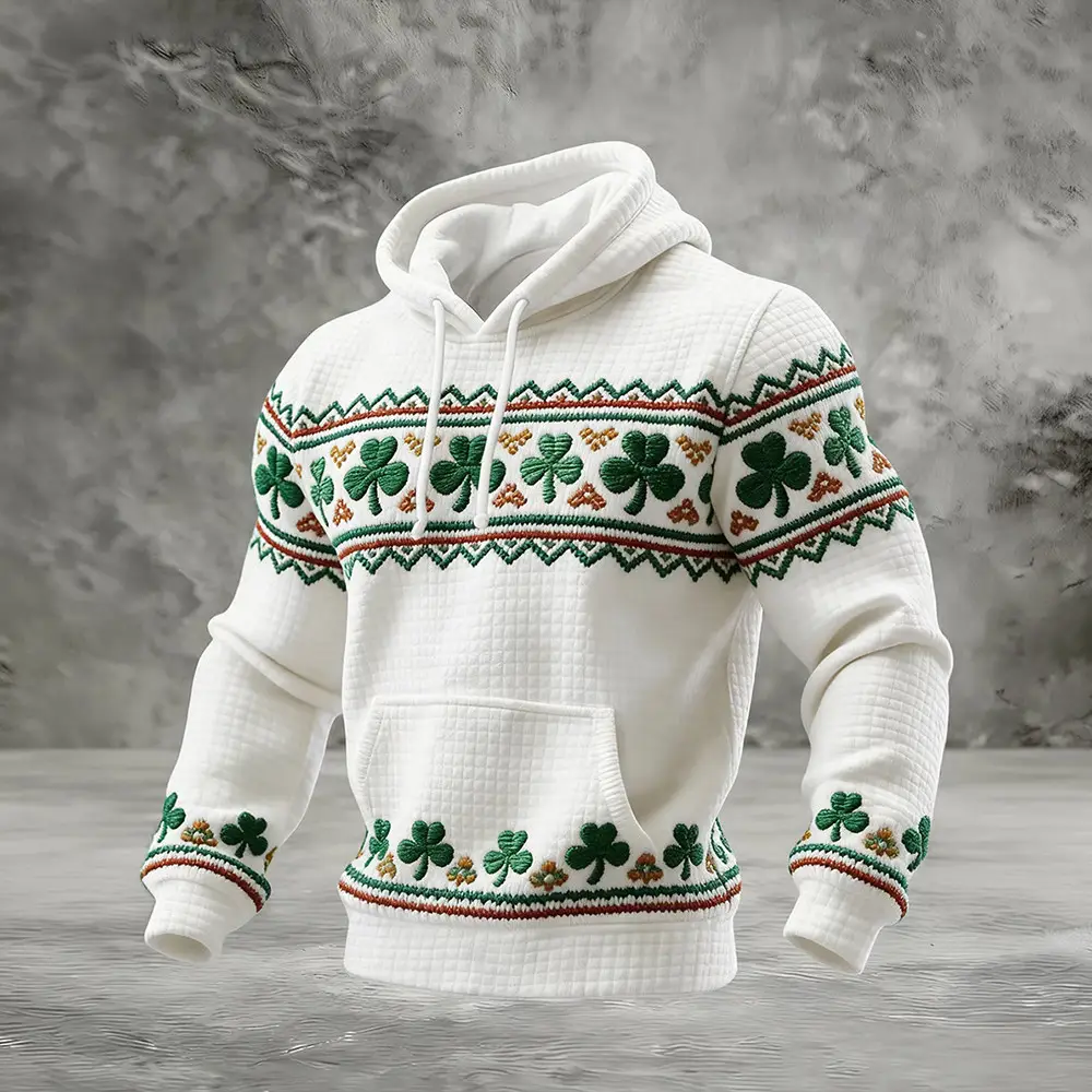 Vintage Lucky St. Patrick's Day Art Hoodie Holiday Apparel St Patrick's Day Stuff