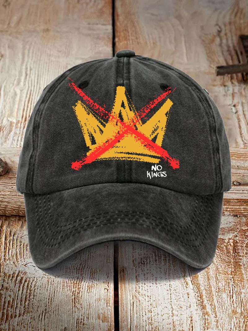 Vintage No Kings Baseball Cap Anti Trump Resistance Hat Gift For Patriotic