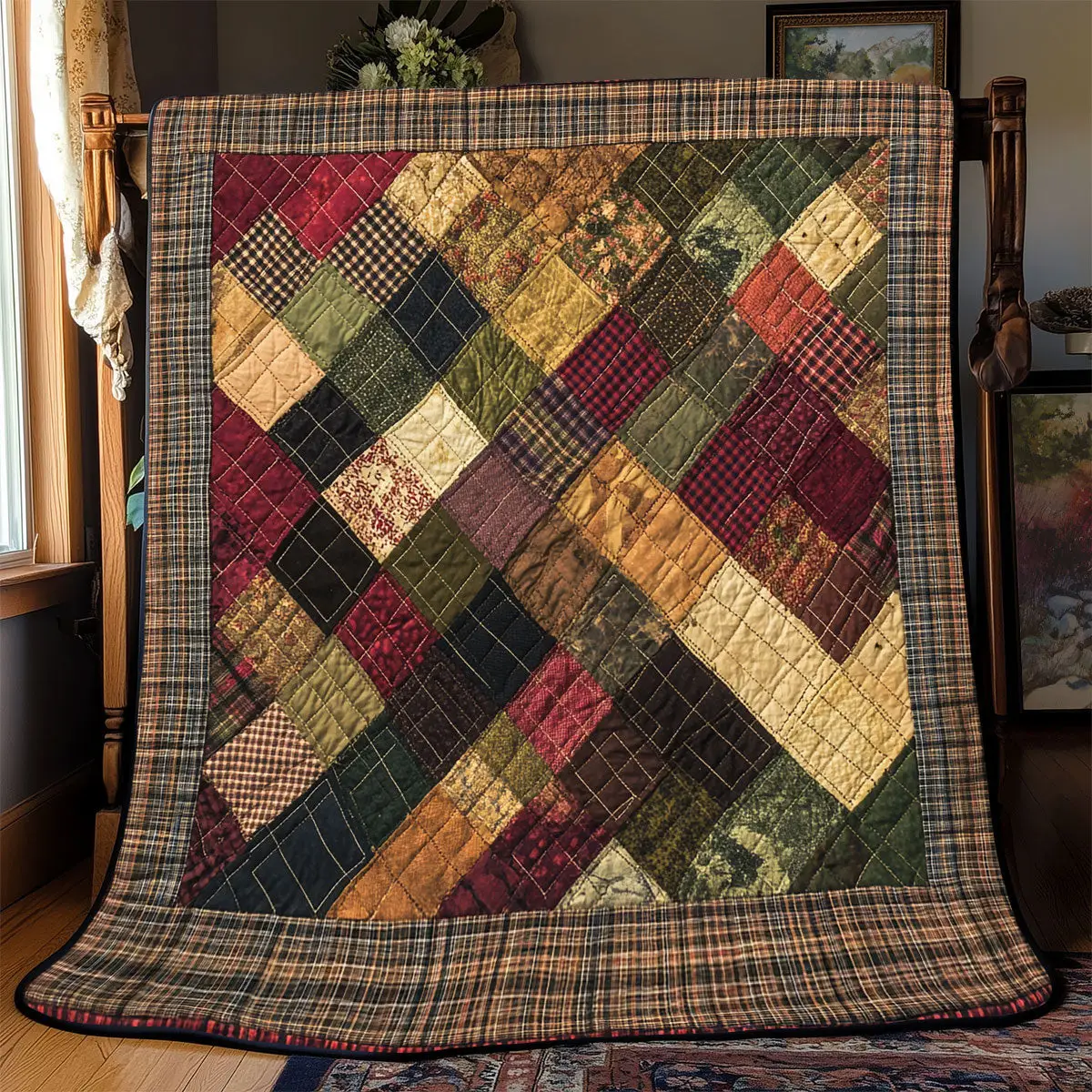 Vintage Patchwork Quilt Luxury Throw Blankets Best Father's Day Gifts For Grandpa