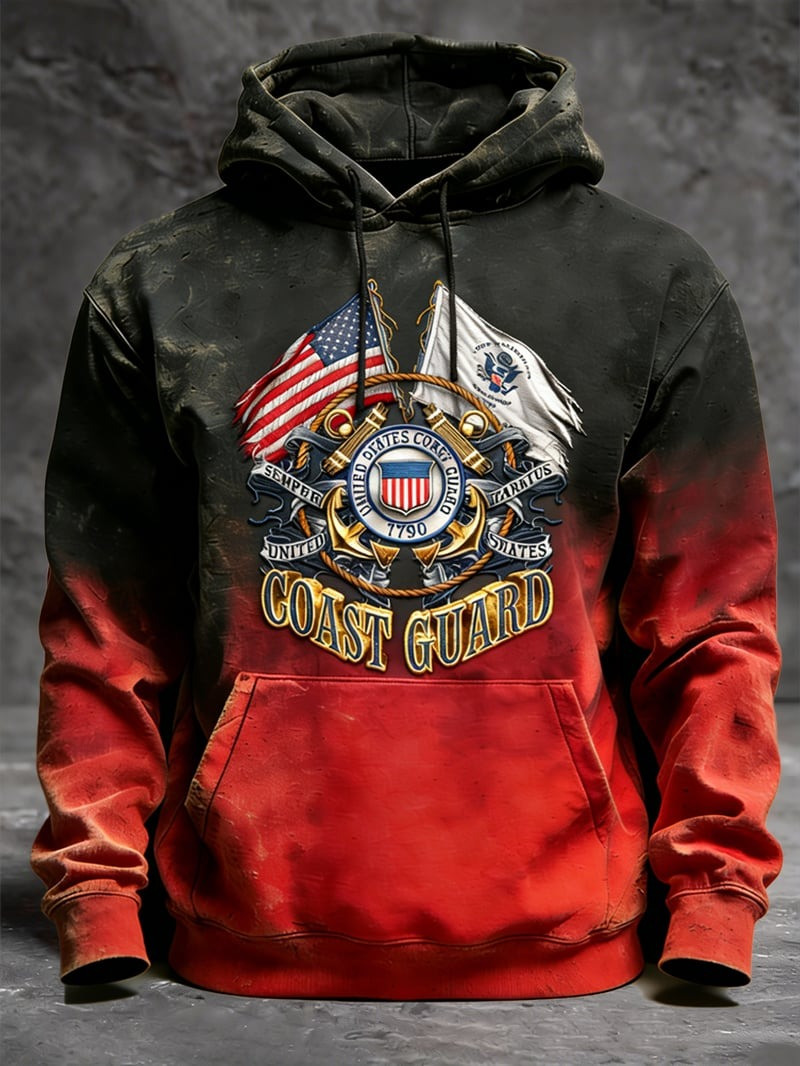 Vintage USA Flag Hoodie Eagle Anchor 250th Anniversary Pullover Gift For Patriots