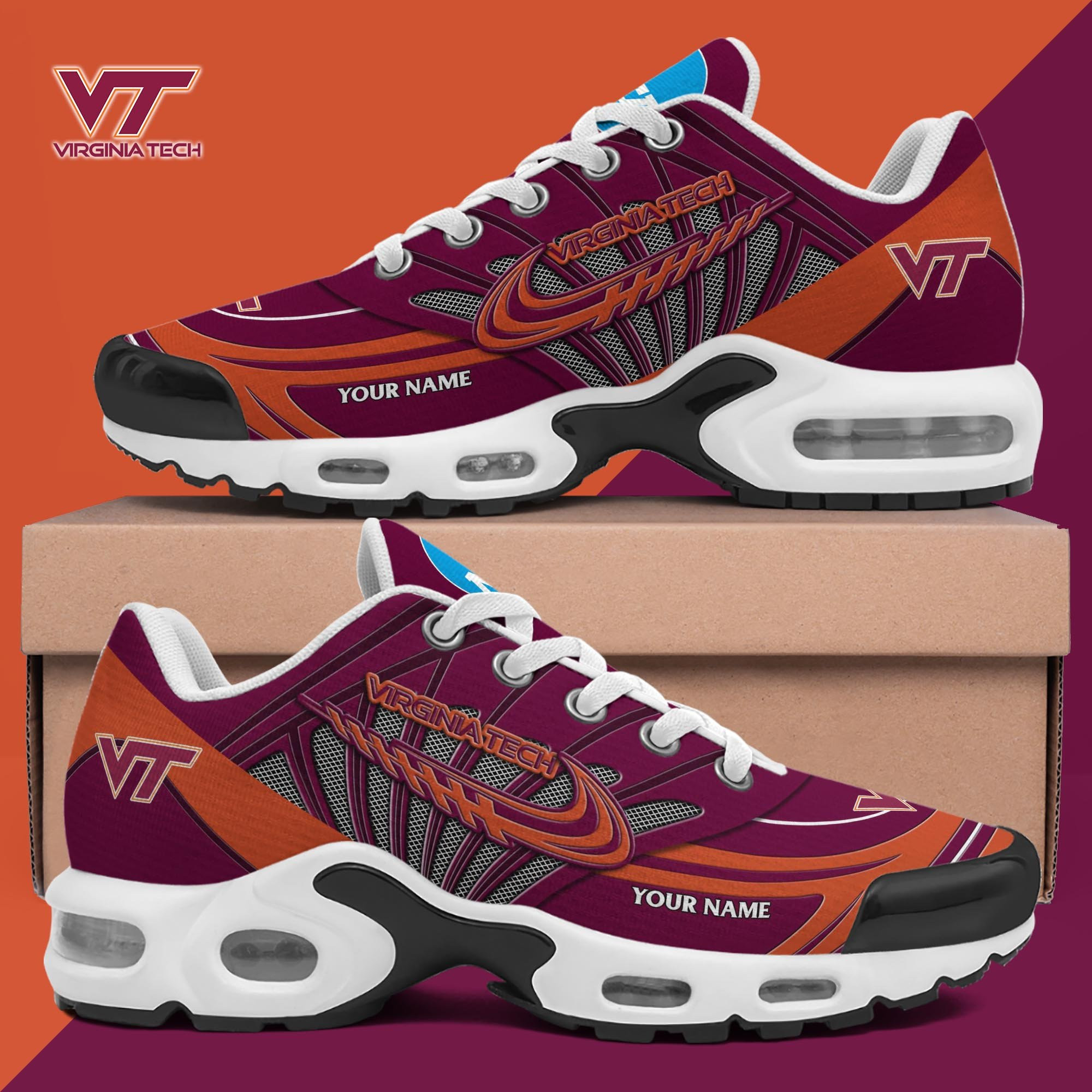 Virginia Tech Hokies Shoes 2025 Version Custom Your Name