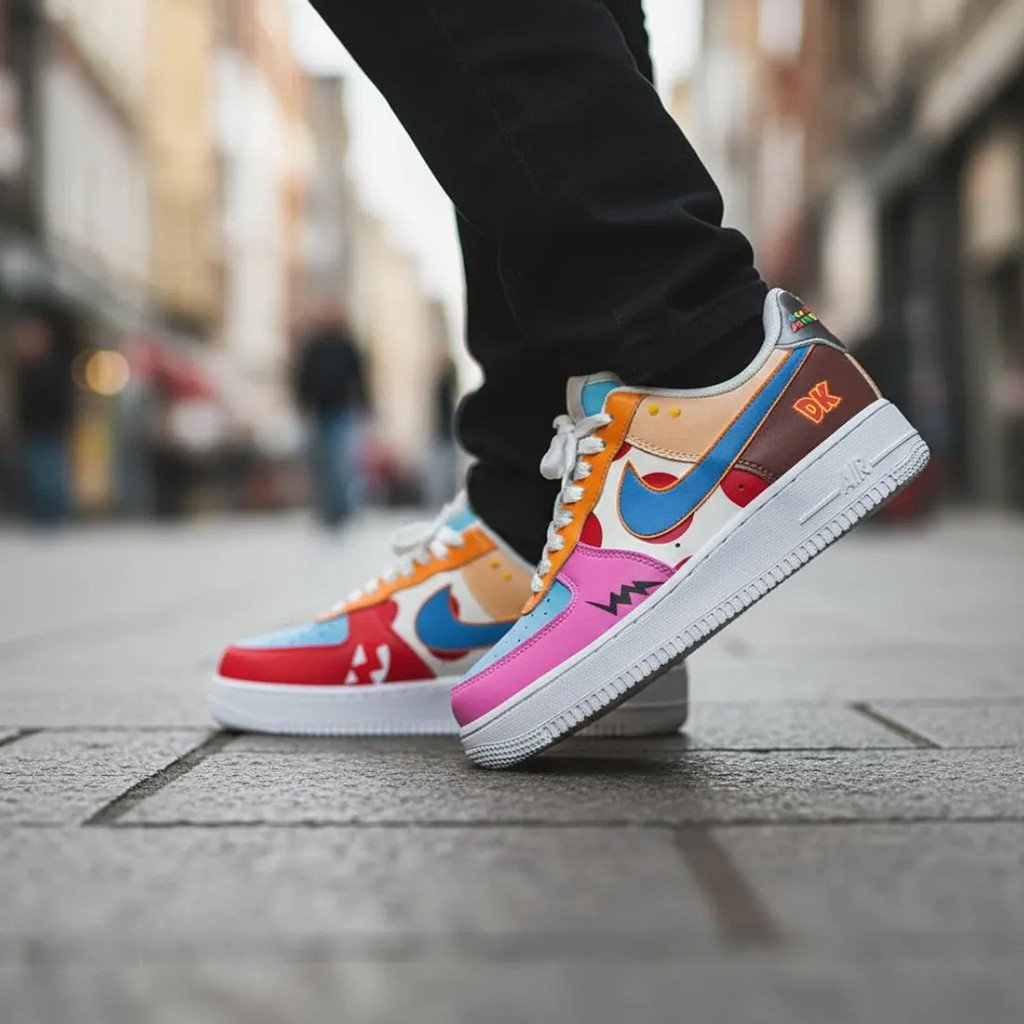 Vivid Super Mario Character Air Force 1 Shoes Sneakers Best Birthday Gift For Brothers