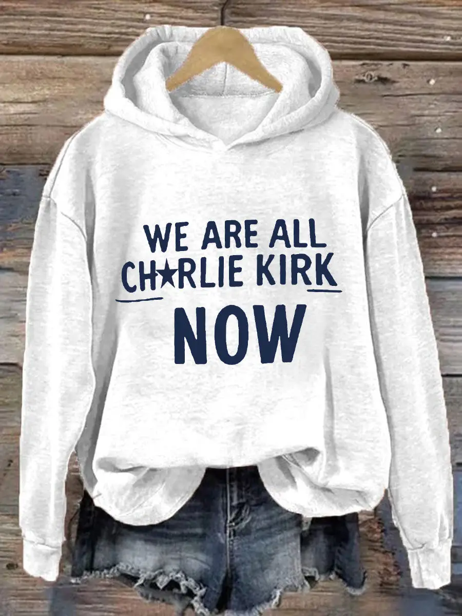 Voice Of Freedom Printed Casual Hoodie White This Is The Turning Point Merch