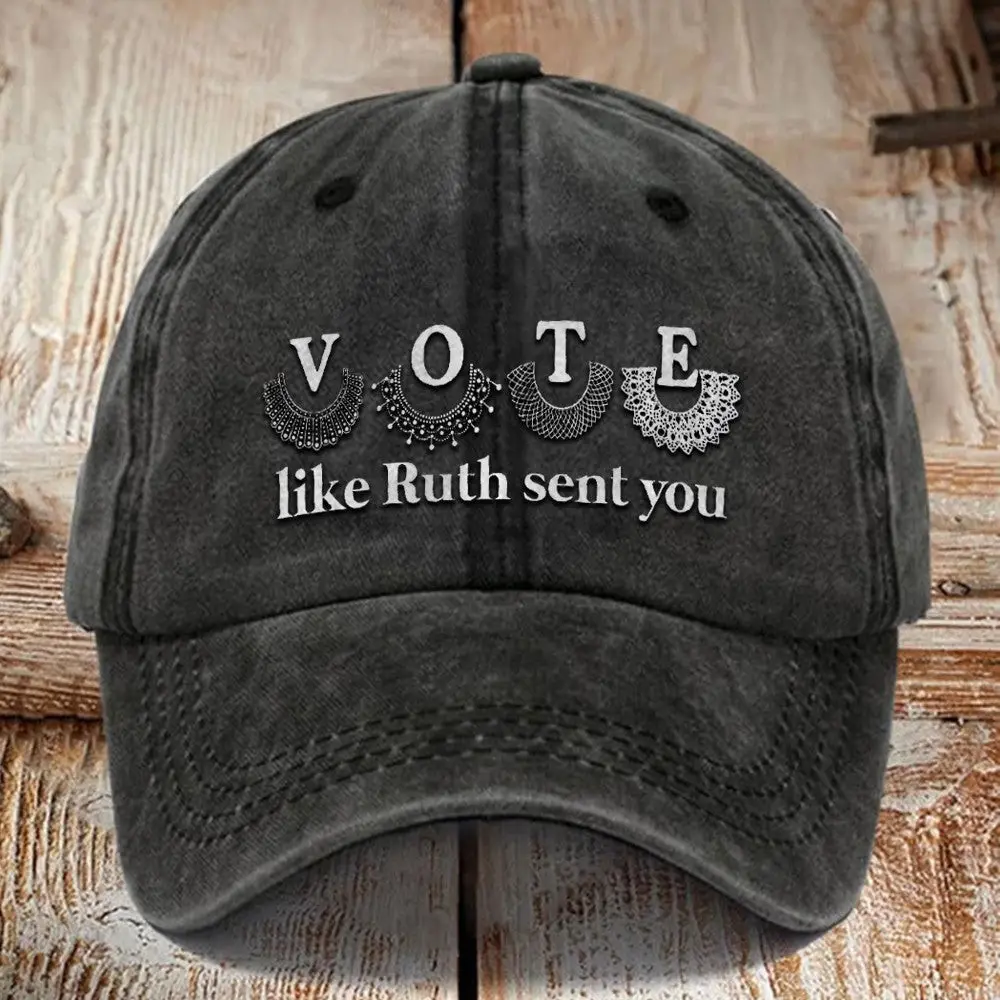 Vote Like Ruth Sent You Hat RBG Collar Feminist Hat For Women Gifts For Her -WearandDecor