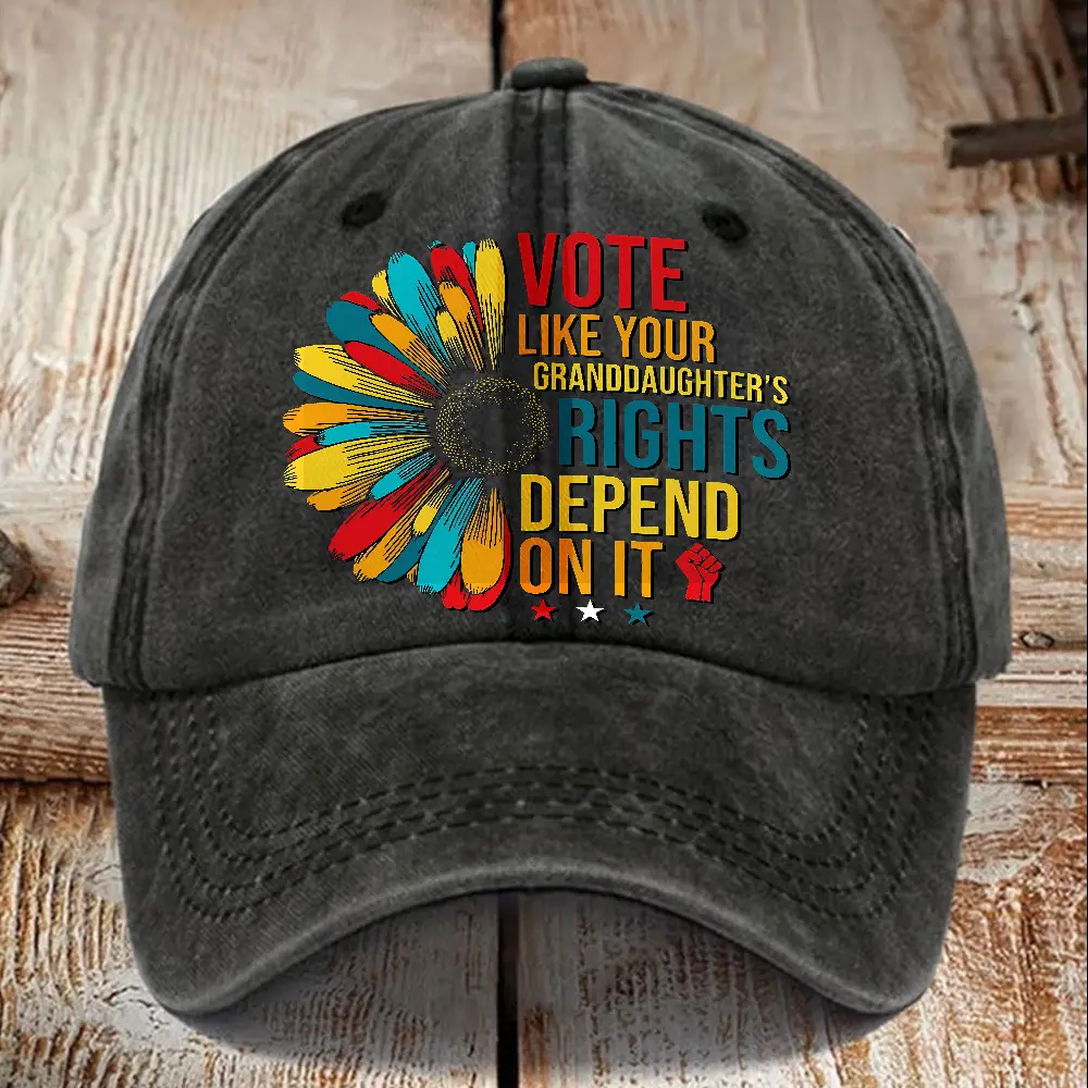 Vote Like Your Granddaughter's Rights Depend On It Hat Women's Rights Hat Kamala Harris Merch