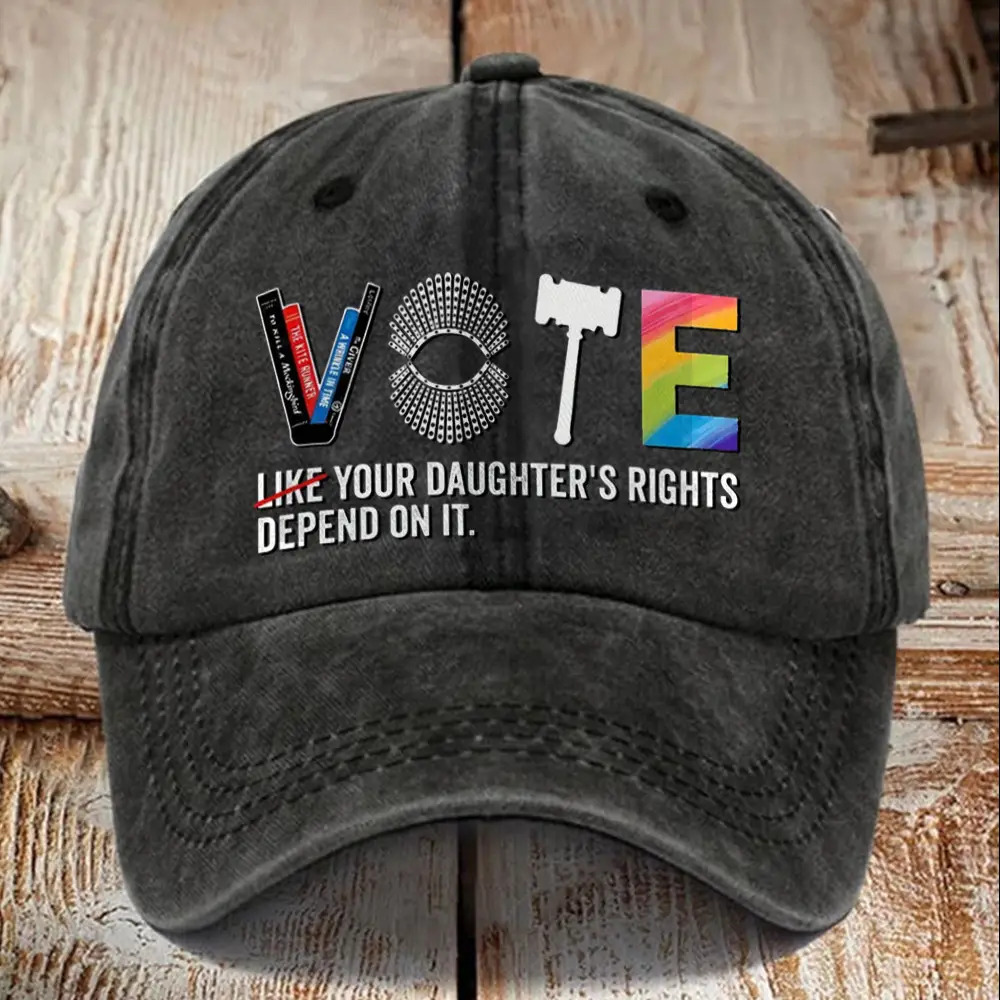 Vote Your Daughter's Rights Depend On It Hat Feminist Hat Harris For President Merch