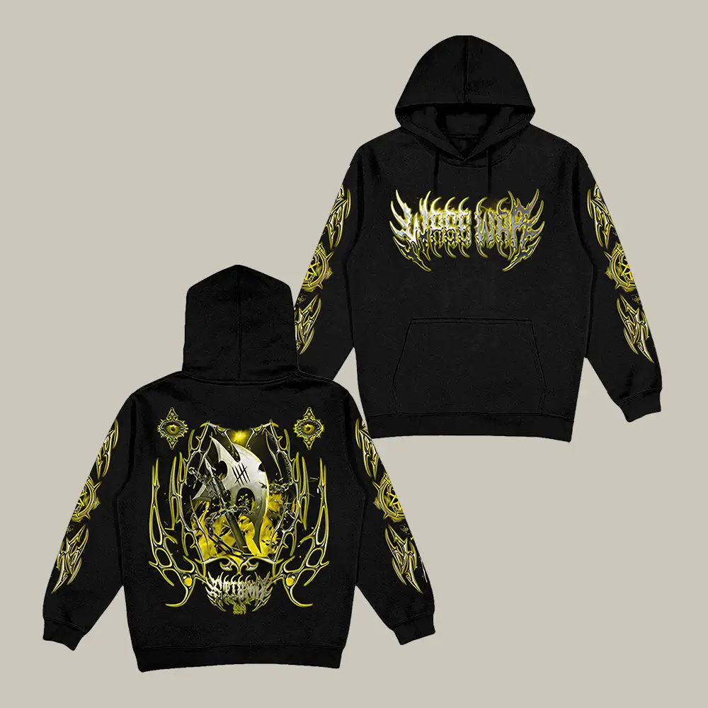 Wage War Chrome Blade Hoodie Metalcore Music Wage War Hooded Sweatshirt