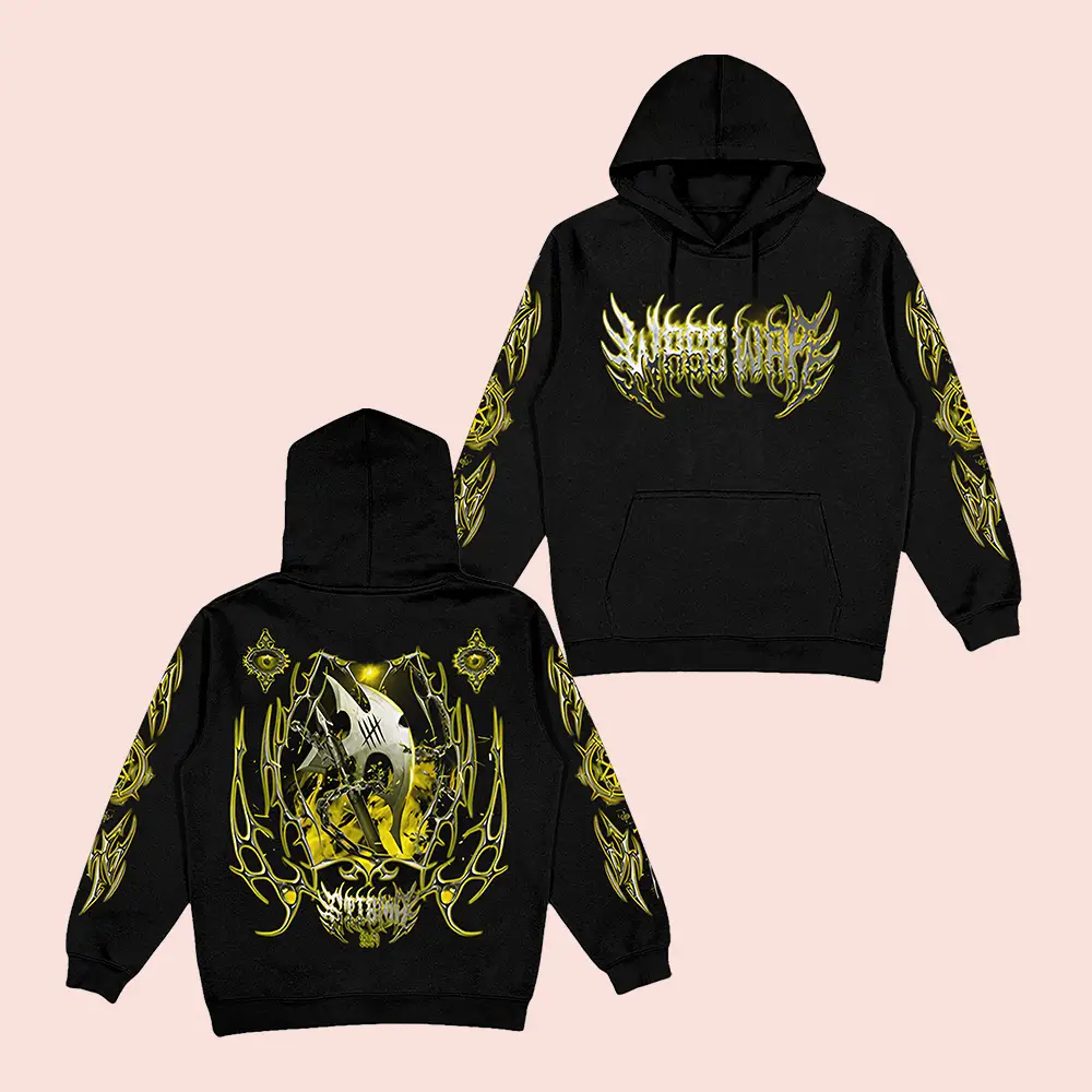 Wage War Merch Chrome Blade Hoodie Wage War Band Merchandise Store Gifts For Fans