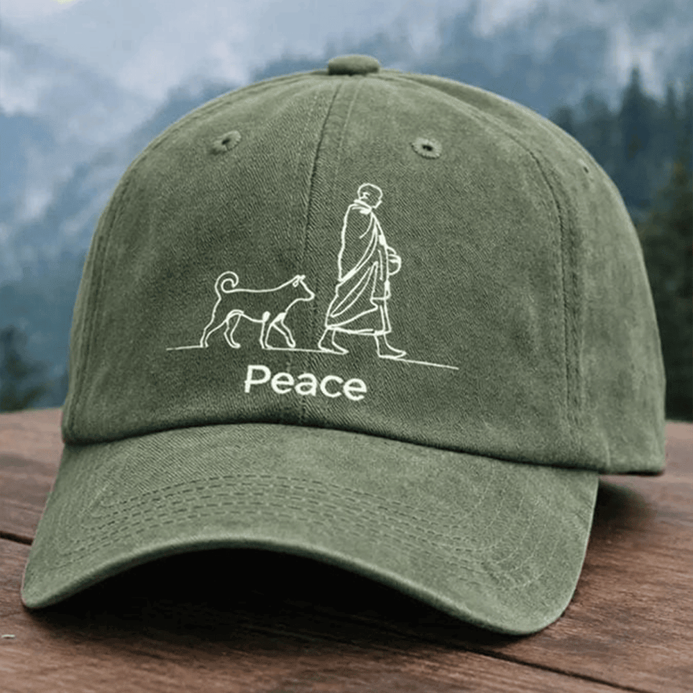 Walk For Peace Hat Monks Aloka Peace Walking Monks With Aloka Dog Merchandise