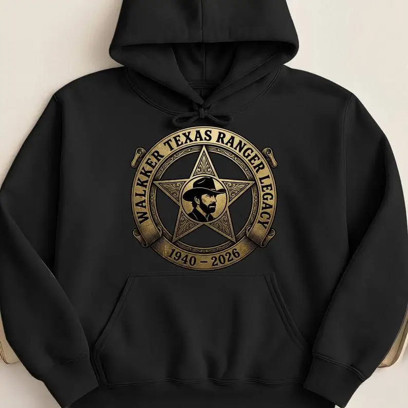 Walker Texas Ranger Legacy Hoodie 1940-2026 Chuck Norris Martial Arts Legend Merch